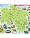 Physische Karte von Niedersachsen und Bremen