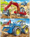 Traktor und Bagger