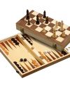 Schach-Backgammon-Dame-Set – Feld 40 mm