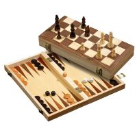 Schach-Backgammon-Dame-Set – Feld 40 mm