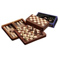 Schach-Backgammon-Dame-Set – Feld 18 mm