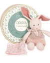 Bio Hase mit Schmusetuch, rosa 22cm