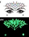 Gesicht Diamanten Sticker Glow