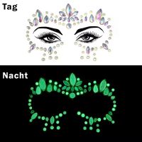 Gesicht Diamanten Sticker Glow