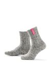 Graue Wolle Damensocken Bubblegum, Wadensocke