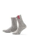 Graue Wolle Kindersocken Chillli Pepper, medium